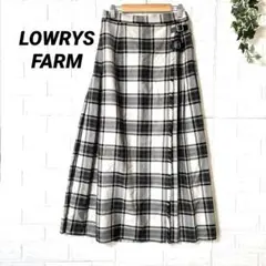 925◆ ローリーズファーム　ロングスカート キルトスカート チェック柄ブラック