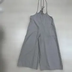 リネン混 サロペット オールインワン グレーのサムネイル