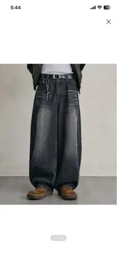 美品】DNSR レガシーフレアデニムパンツダークブルー - メルカリ