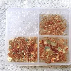 大量 ホストピアス平皿 ハンドメイドゴールドまとめ売り セット