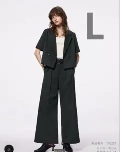 【新品タグなし】ベルテッドワイドパンツ　gu L