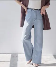 低身長サイズ　PM 冷感接触ストレッチデニムワイドのサムネイル