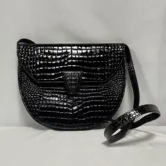 イヴサンローラン YSL ヴィンテージ クロコ型押し ショルダーバッグ 袋付き