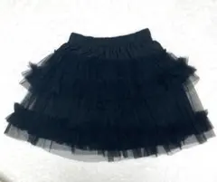 ブラック チュール フリルスカート ボリューム 地雷系 量産型