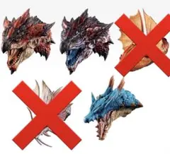 一番くじモンスターハンターワイルズ　モンスターヘッドマグネット 3種