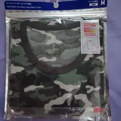 UNIQLO　HEATTECH クルーネックメンズ長袖Tシャツ M