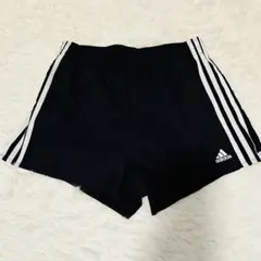 adidas ブラックショートパンツ 3本ライン　S ハーフパンツ　スポーツ