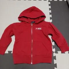 DIESEL レッド フルジップ パーカー 4