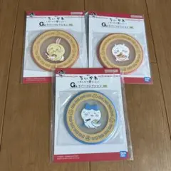 一番くじ ちいかわ　みんなでラーメン　　G賞ラバーコースター3種セット