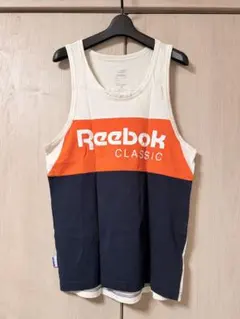 Reebok タンクトップ L オレンジ ネイビーのサムネイル
