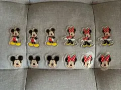 ミッキー・ミニー クリアアクリル シール11個セット