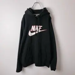 ク*ム様 NIKE プリントロゴ　裏起毛　パーカー　メンズ　XL 古着