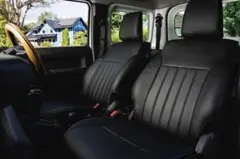 JB64W ジムニー JB74W シエラ シートカバー フロントのみ！ブラック① 