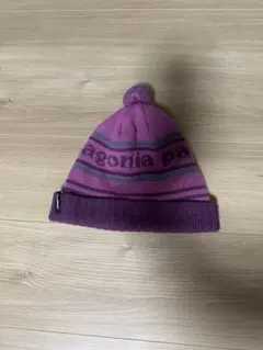 patagonia ニット帽 パープル