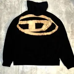 希少Lサイズ　DIESEL バッグ　ブリーチオーバルD ロゴ　パーカー　y2k