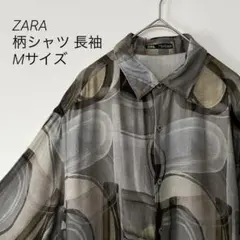 ZARA 柄シャツ 長袖 Mサイズ