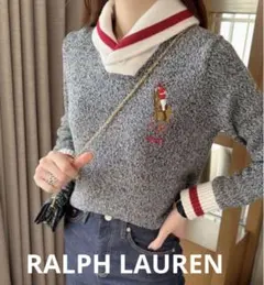 RALPH LAUREN ラルフローレン　ビッグポニー　ショールカラー　ニット