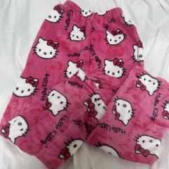 ハローキティ ピンク パジャマ ルームウェア ズボン フリース Mサイズ