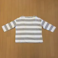 無印良品　レディース　7分袖　ボーダーカットソー　XS