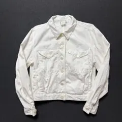 リーバイス デニムジャケット レギュラーカラー 長袖 無地 XL 白 綿 