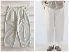 evam eva 2022ss コットンシルク クロップドパンツ 日本製