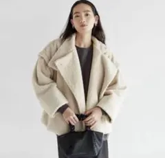 Hella SHAWL COlIAR BOA COAT ベージュ - メルカリ