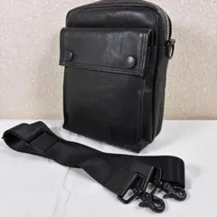 極美品】新進工房 SINSIN キャビアスキン 大人クロスボディバッグ 黒