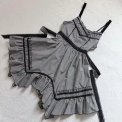 axes femme チェック キャミワンピース イレヘム 薔薇 Y2K