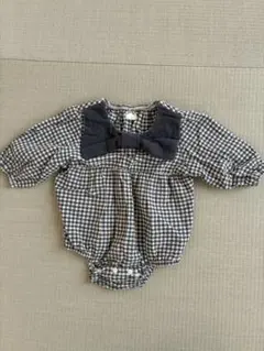 ギンガムチェックロンパース 70