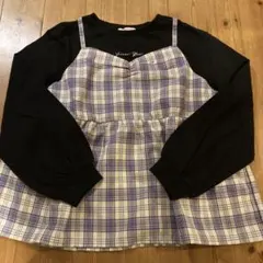 新品未使用　Vivan Blue チェック柄長袖カットソー　150