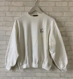【KENZO GOLF】 刺繍 ロゴ スウェット トップス ホワイト