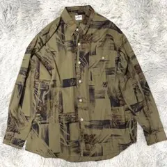 メンズ 長袖シャツ 総柄