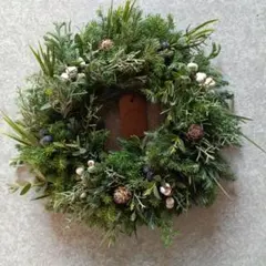 クリスマスリース 25-Ⅳ 針葉樹のリース ナチュラルリース　ドライフラワー