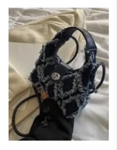 新品・未使用 SHEIN ミニハンドバッグ デニム青 定価1227円 即購入OK