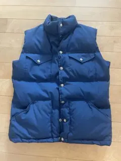 ネイビー ダウンベスト　ザノースフェイス　茶タグ