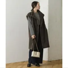 アーバンリサーチF by ROSSO ボア ロング ベスト ジレ