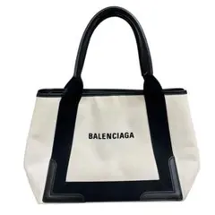 BALENCIAGA ネイビーカバス トートバッグ キャンバス バレンシアガのサムネイル