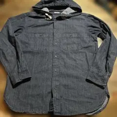 GU ジーユーカバーオールマウンテンデニムパーカーダークブルーMサイズ