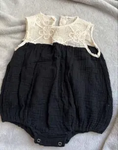 美品　milk balm 黒ロンパース　2024summer s