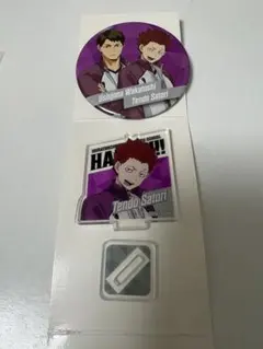 ハイキュー アスクタ 缶バッチ風ミラー 白鳥沢