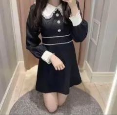 evelyn ジャガードレースワンピース