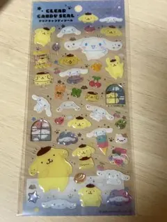 サンリオ　クリアキャンディシール　シナモロール　ポムポムプリン