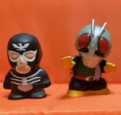 お宝‼️ニセ仮面ライダー　ショッカーライダー５号と骨戦闘員のソフビ☝️人形２体セット