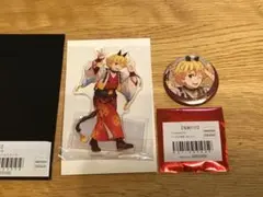 鬼滅の刃　干支　午年アクリルスタンド・缶バッジセット　我妻善逸