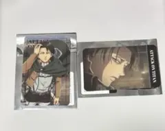 進撃の巨人　カラオケの鉄人　リヴァイ トレーディングビジュアルカード　２枚
