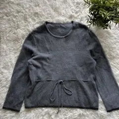 レリアン Leilian ニット セーター 13号 ラメ 羊毛 ウール混