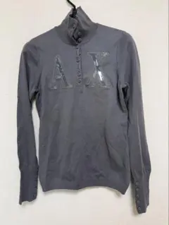 【新品未使用】アルマーニエクスチェンジ A|X ロゴニット セーター グレー M