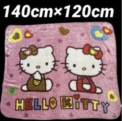 棚ロ１　ハローキティ ハーフ毛布 約140cm×120cm