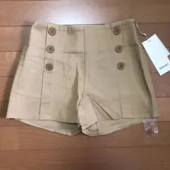 美脚 新品 エゴイスト ハイウエスト ベージュ ショーパン ミニ 無地 パンツのサムネイル