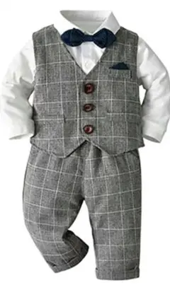 フォーマルスーツ グレー系チェック 90cm